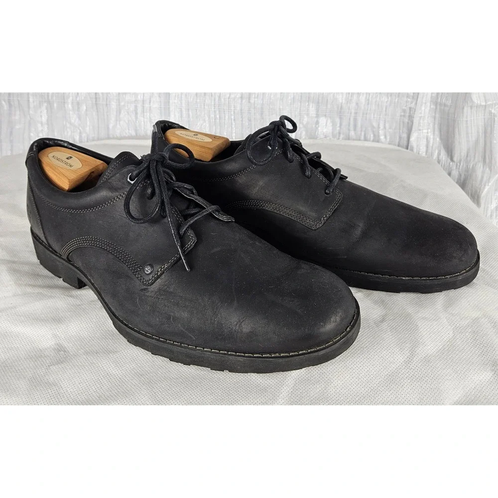 Timberland Mens 13M Smart Comfort Black Leather Oxford Dress Shoes 95534